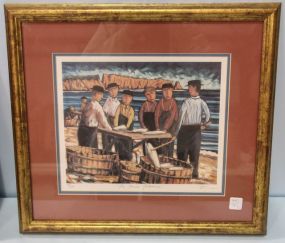 Fisherman Framed Print by Gilles Cote