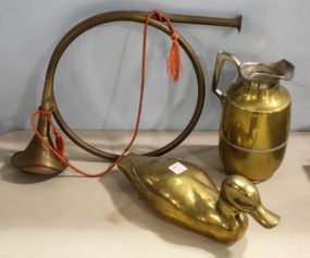Brass Horn, Brass Duck & Brass Pitcher