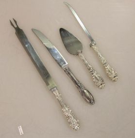 Four Sterling Handle Serving Pieces