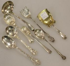 Eight Assorted Sterling Spoons and Fork