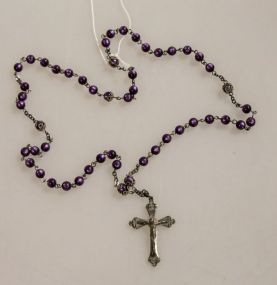 French Sterling and Amethyst Rosary