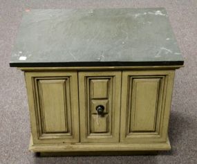 Slate Top One Door Cabinet