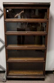 Oak Five Stack Lawyers Bookcase