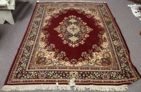 Mashad Red Field Wool Rug