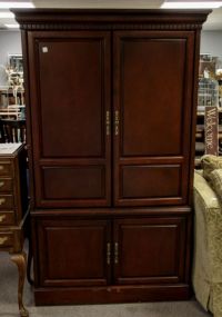 Mahogany Four Door Entertainment Cabinet