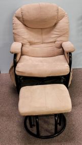 Reclining Swivel Chair with Stool