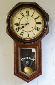 Mahogany Regulator Wall Clock