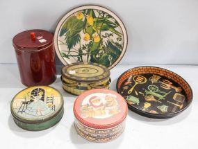 Six Metal Trays & Tins