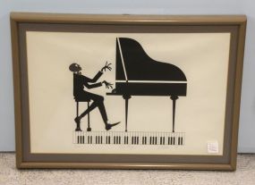 Signed Print of Jazz Player