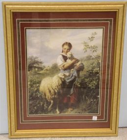 Print of Girl with Sheep