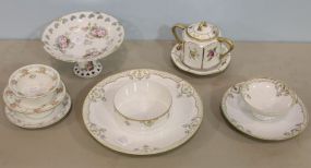 Small Porcelain Compote, Two Ramekins  & Condiment Sauce Dishes