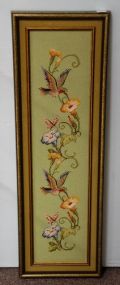 Tall Needlepoint of Hummingbirds