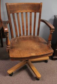 Oak Swivel Office Chair