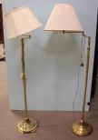 Two Brass Floor Lamps