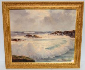 Ocean View Oil on Canvas by Leonard C. Lane