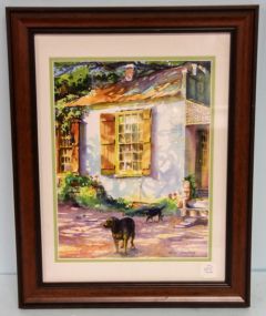 Vicki Armstrong Print Dogs in Yard