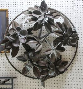 Large Copper Wall Wreath of Magnolias