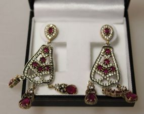 Ruby Chandelier Earrings