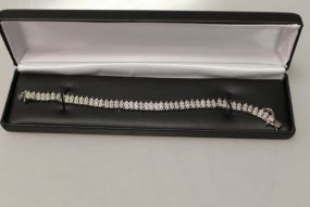 Large Diamond Tennis Bracelet