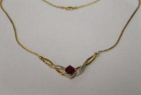 Ruby Diamond Necklace