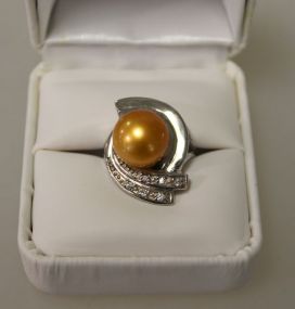 Mediterranean Gold Pearl Ring