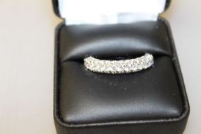 White Sapphire Wedding Band