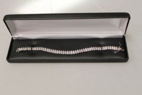 Large Diamond Tennis Bracelet