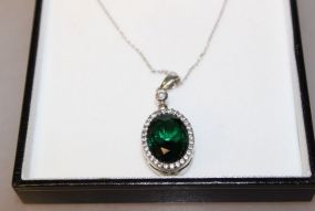 Large Emerald  Necklace