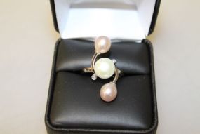 Triple Pearl Ring