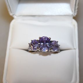 4ct Amethyst Anniversary Ring