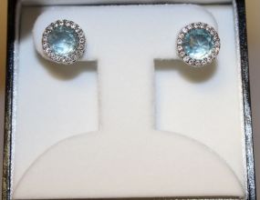 Blue Topaz Earrings