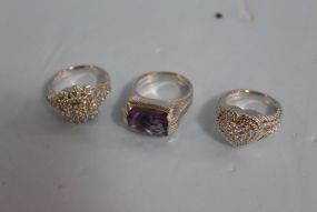 Three Judith Ripka Rings