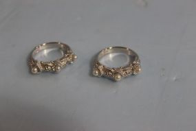 Pair of Judith Ripka Bands with CZs and Pearls