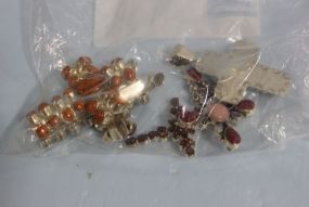 Five Sterling Silver Cross Pendants