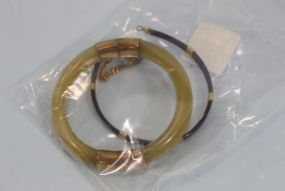 Jade Bangle and Horsehair Bracelet