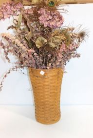 Longaberger Umbrella Stand with Dried Flowers