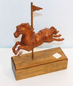 Tom Cochran Carved Wooden Horse