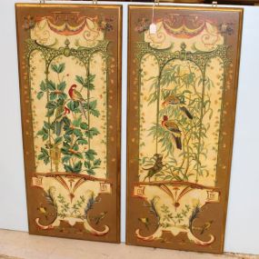 Large Pair of Bird Panels