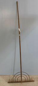 Long Primitive Wooden Rake