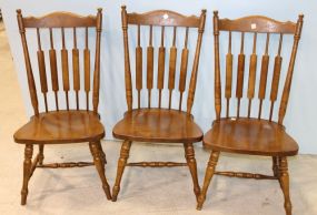 Set of Three Maple Cat Tail Chairs