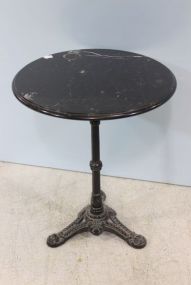 Marble and Iron Side Table