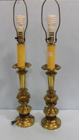 Pair of Brass Lamps