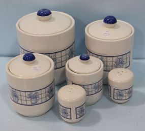 Pomerantz Stoneware Canister Set and Salt & Pepper