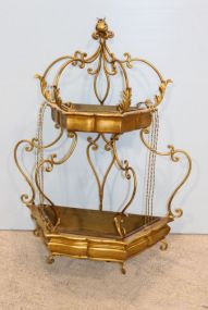 Gold Gilt Hanging Wall Planter