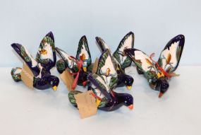 Five Pottery Birds