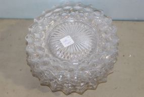 Six American Fostoria Style Glass Plates