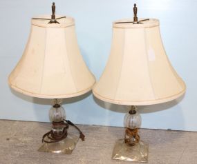 Pair of Glass Lamps