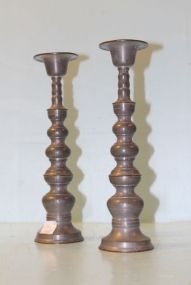 Pair of Vintage Pewter Candlesticks