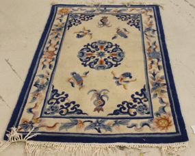 Chinese Style Blue and White Rug