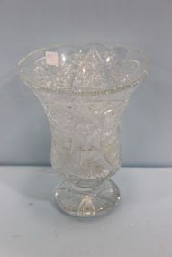 Tall Cut Glass Vase